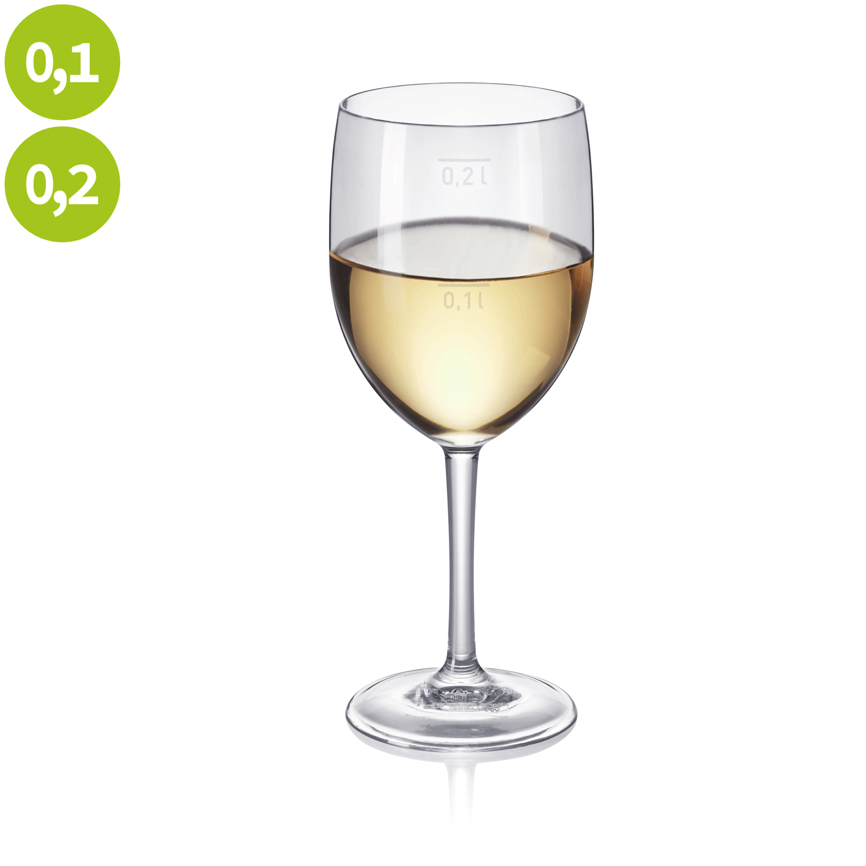 Mehrweg Weinglas 4 Stück Premium Mehrwegbecher 0,2L  Weinkelch Kunststoffbecher 